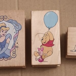 Disney Wooden Block Set with Blue and Red Accents